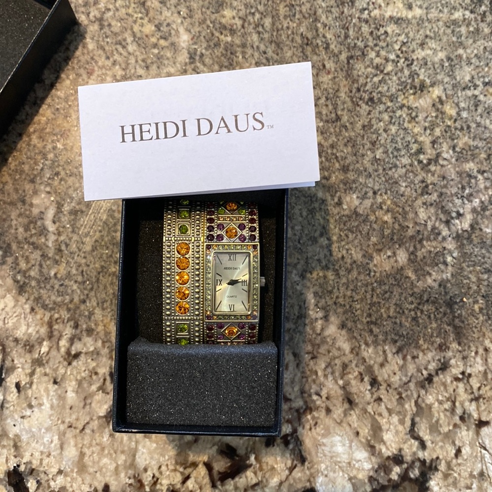 New, never worn Heidi Daus watch & bracelet